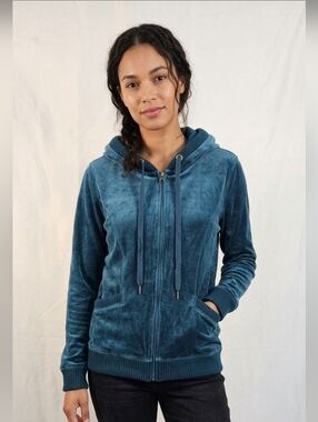 Merona Teal Plush Zip Hoodie #229